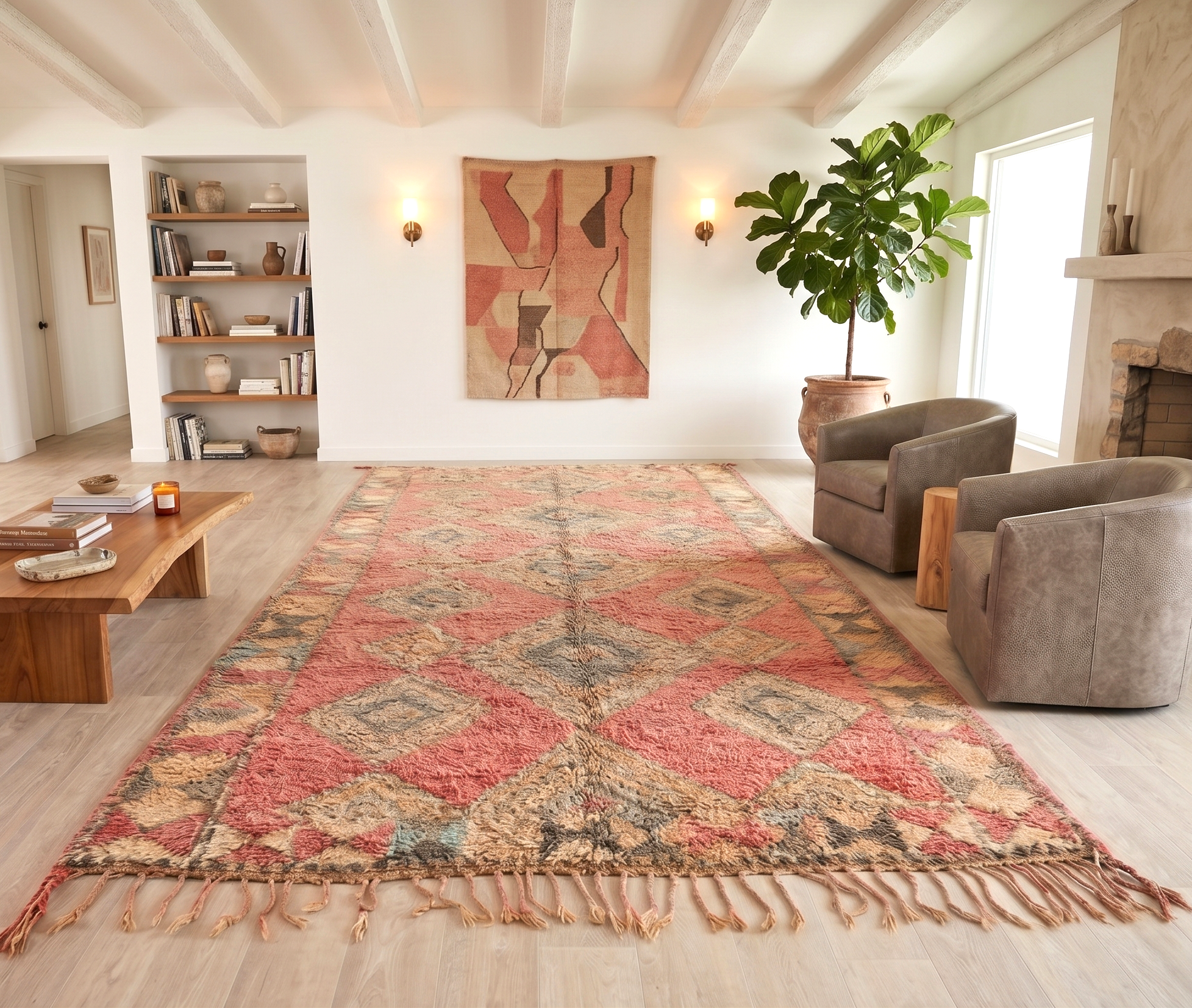 Moroccan Vintage Rug | Handmade Rug | Aztec House