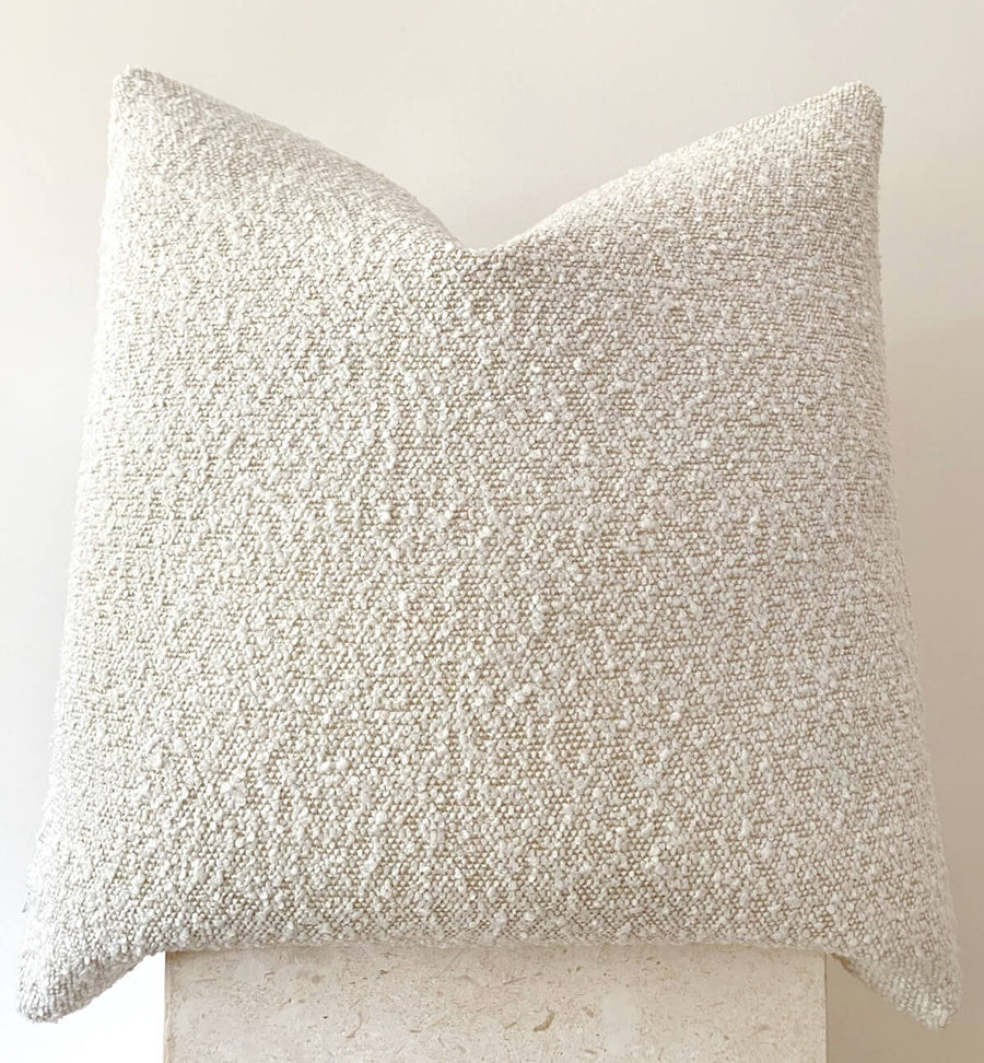 cream boucle cushion