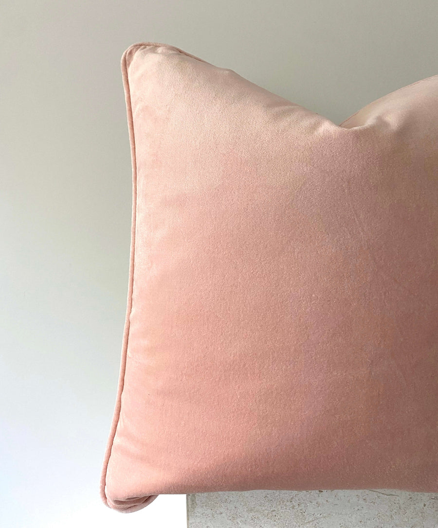pink velvet cushion