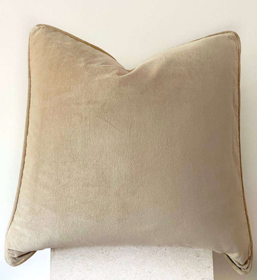 sandy velvet cushion
