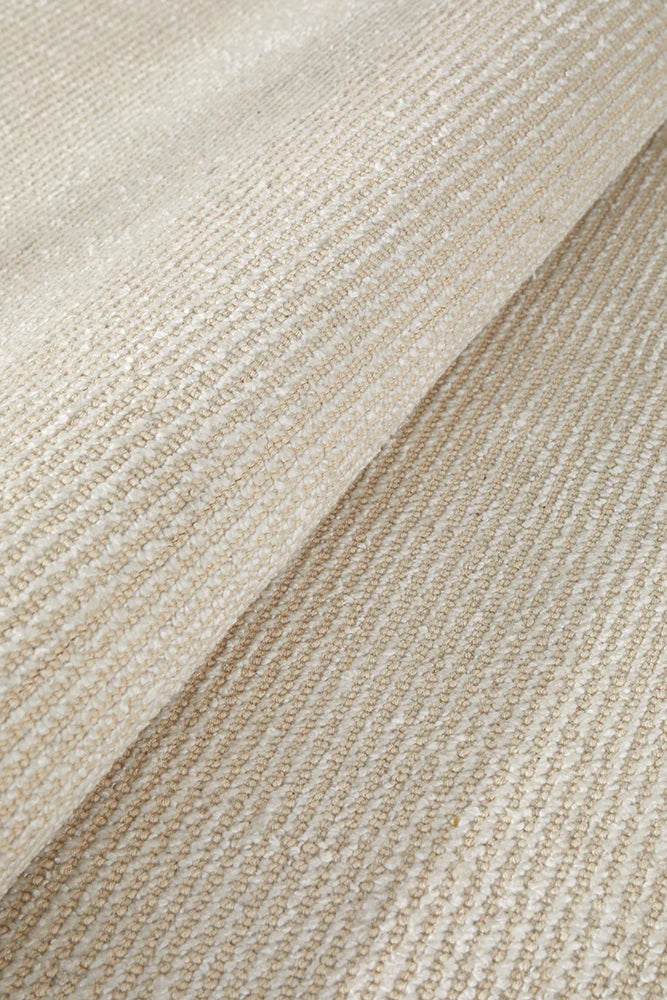Allure Ivory Rug Hand | Loomed Rayon & Cotton Rug | 9mm Pile Height, Modern Design, Easy to Vacuum