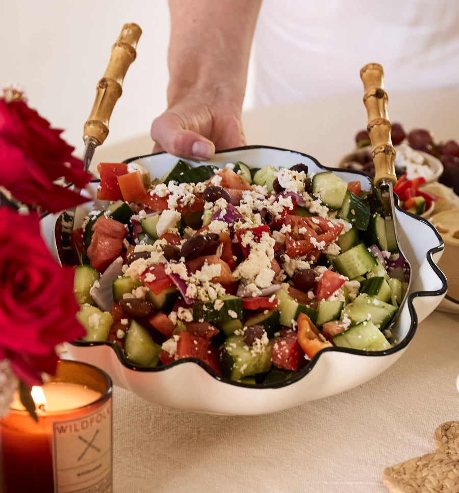 Winslow Ceramic wavy Bowl | 30cm