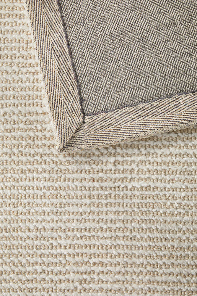 Allure Ivory Rug Hand | Loomed Rayon & Cotton Rug | 9mm Pile Height, Modern Design, Easy to Vacuum
