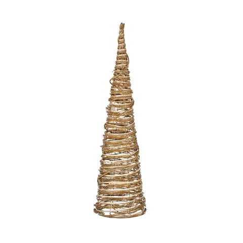 Cone Tree/LED Rattan 16x60cm Natural