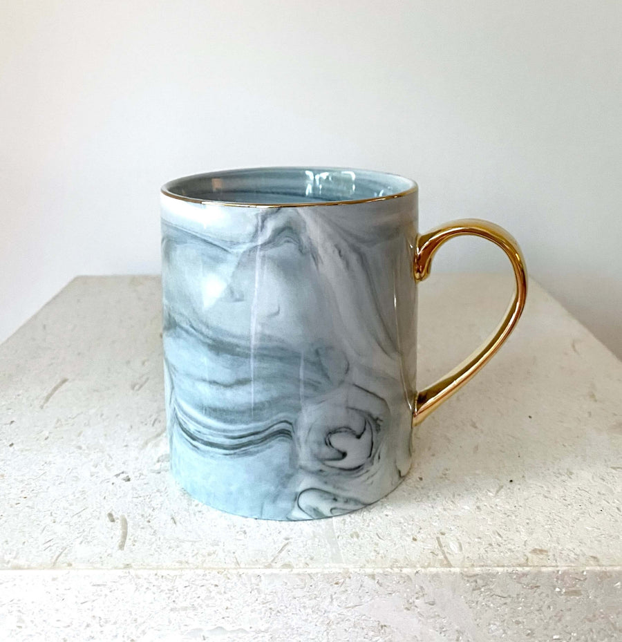 grey marble mug
