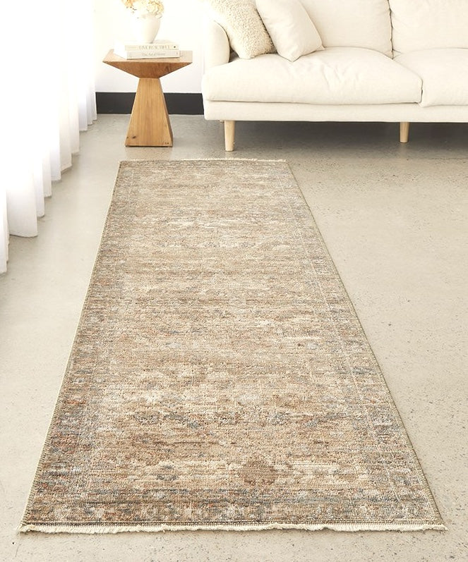 Heritage Natural Runner | Handcrafted Egyptian Vintage