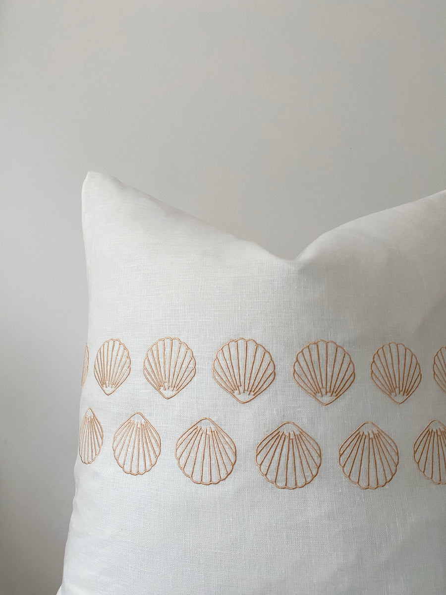Riviera Linen Cushion | Shell