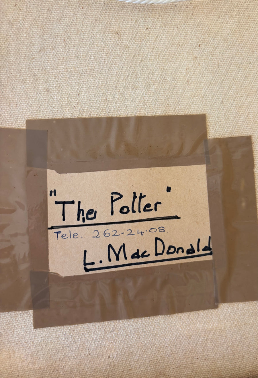 Oil Painting | The Potter | L Mac Donald