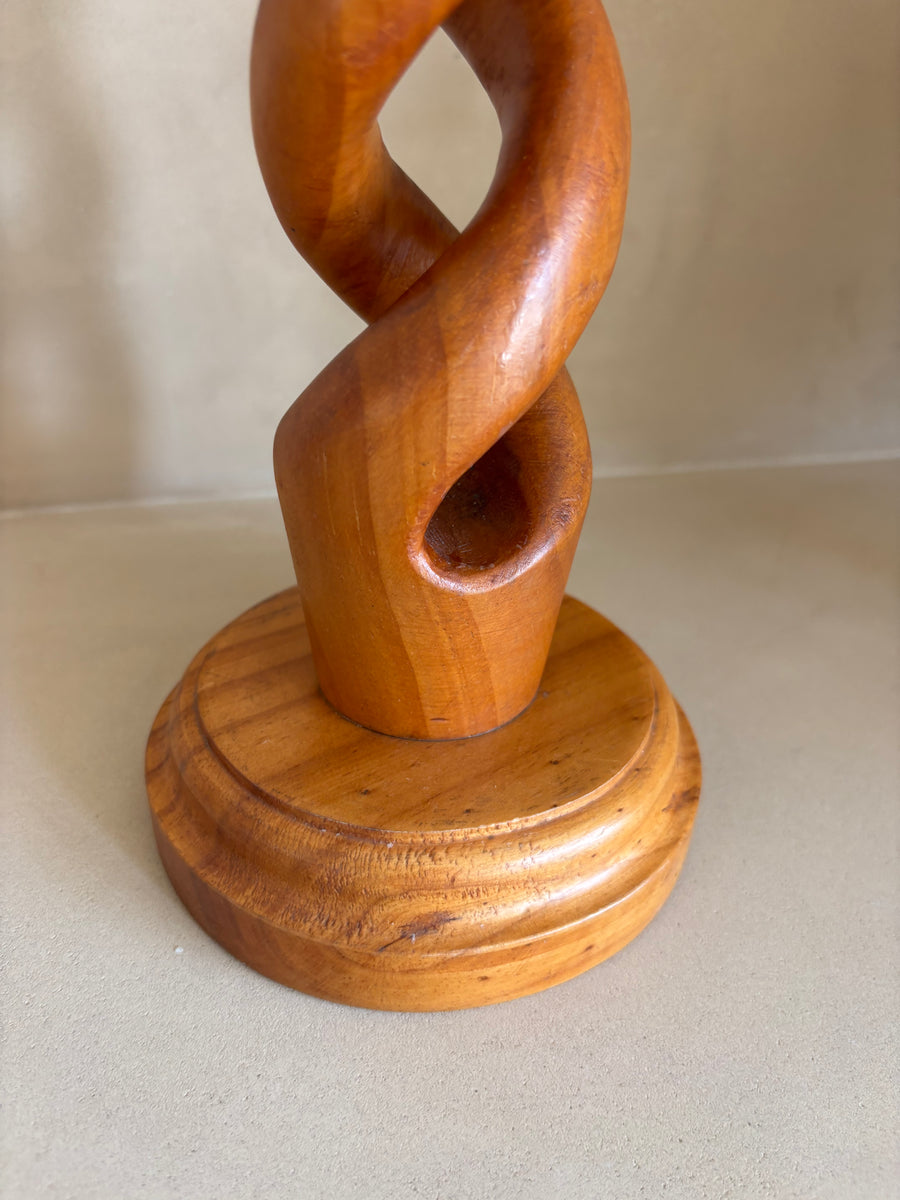 Wooden Twist Candle Holder