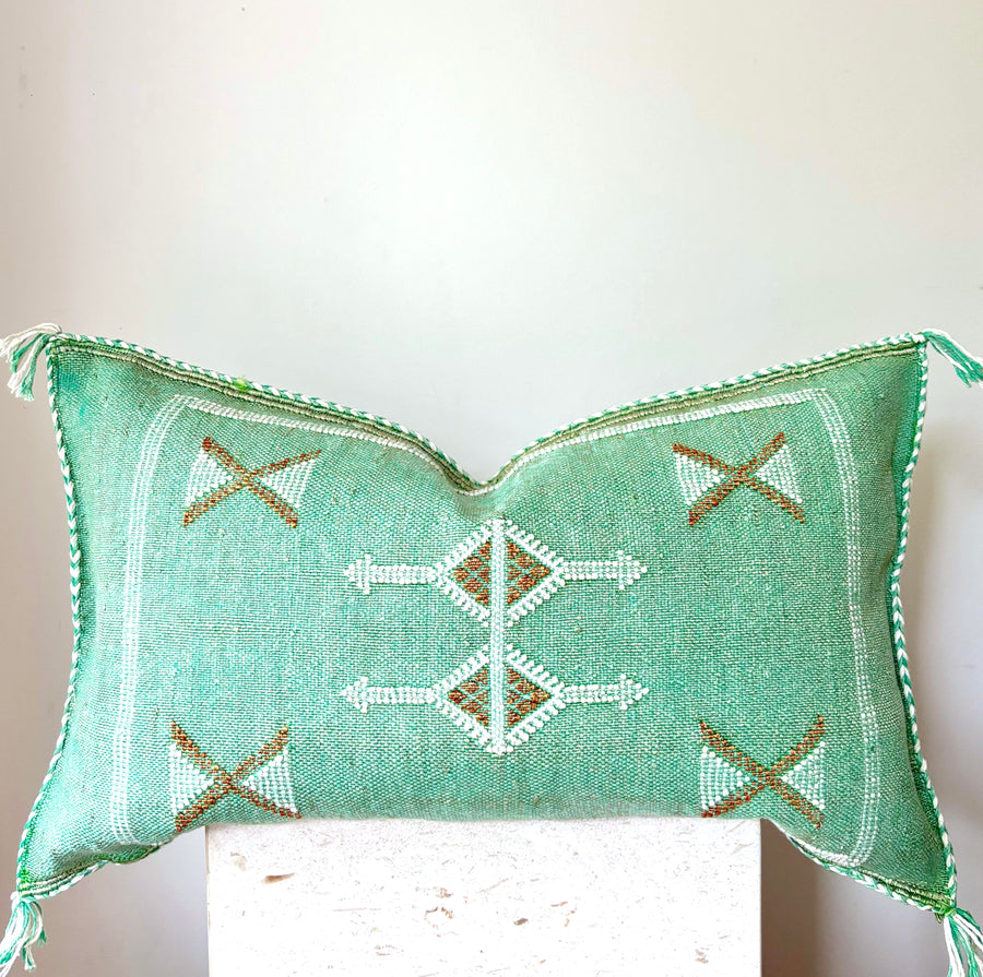 Sea Green cactus silk | Lumbar