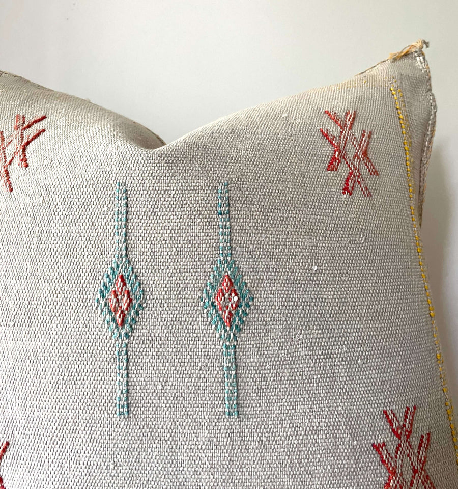 Moroccan cactus silk cushion