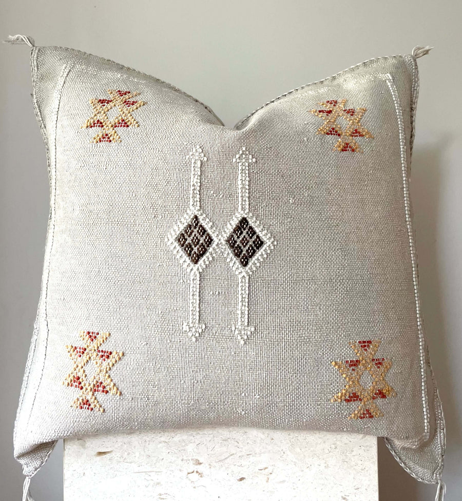 Moroccan cactus silk cushion