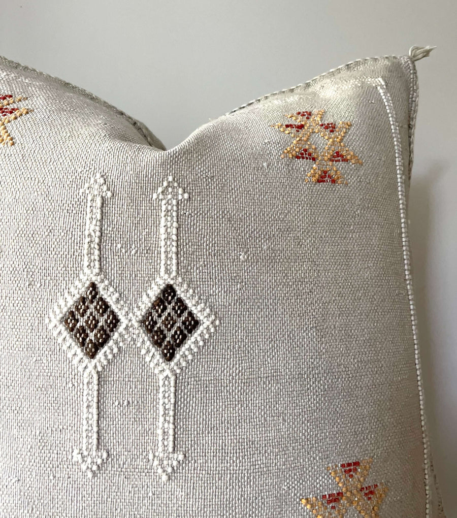 Moroccan cactus silk cushion