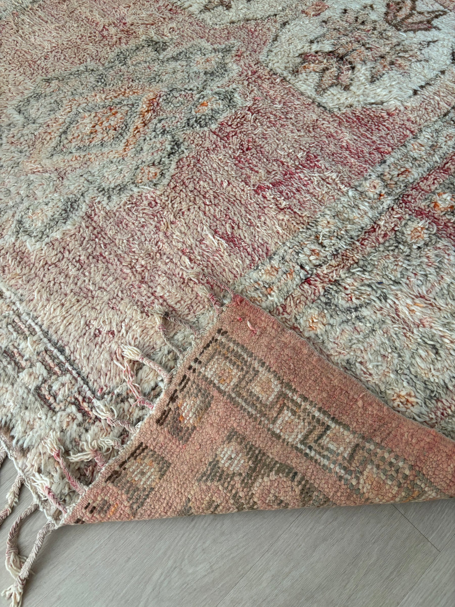 Blush & Soft Mint | Vintage rug