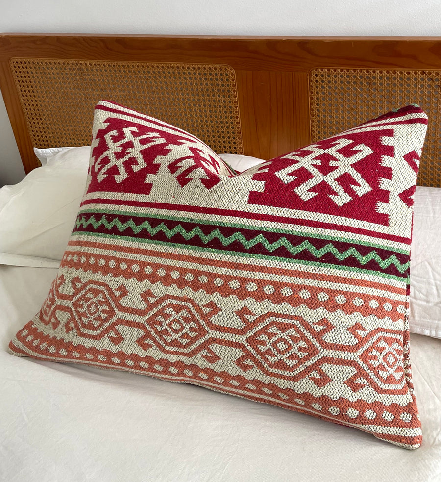 Raspberries & Cream | Kilim cushion