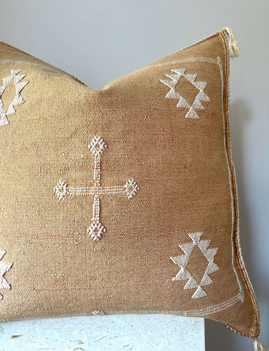 Moroccan cactus silk cushion