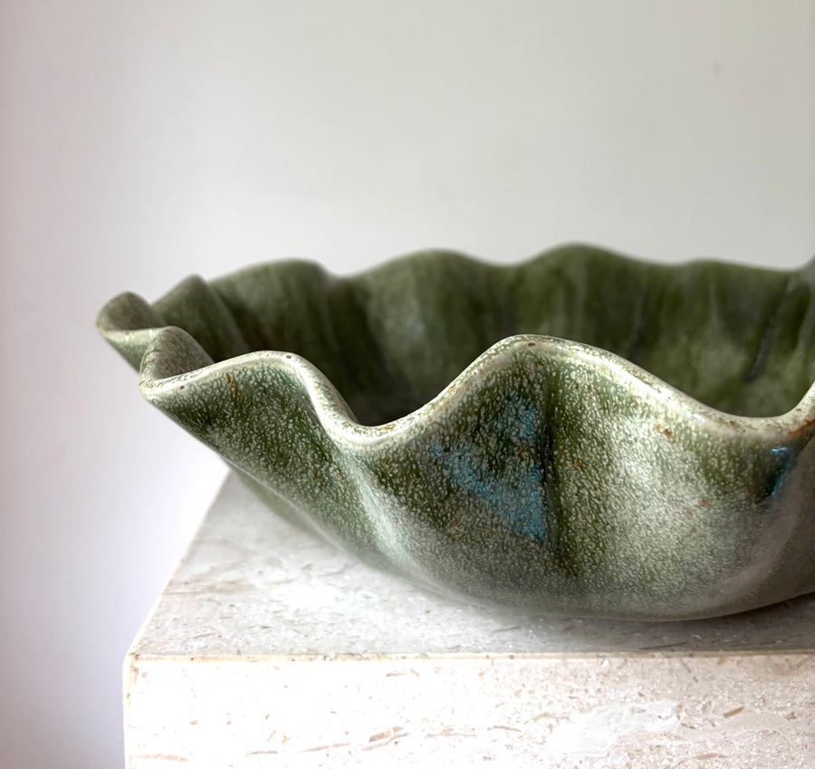 Uma Ceramic Bowl 37x37x9cm Olive