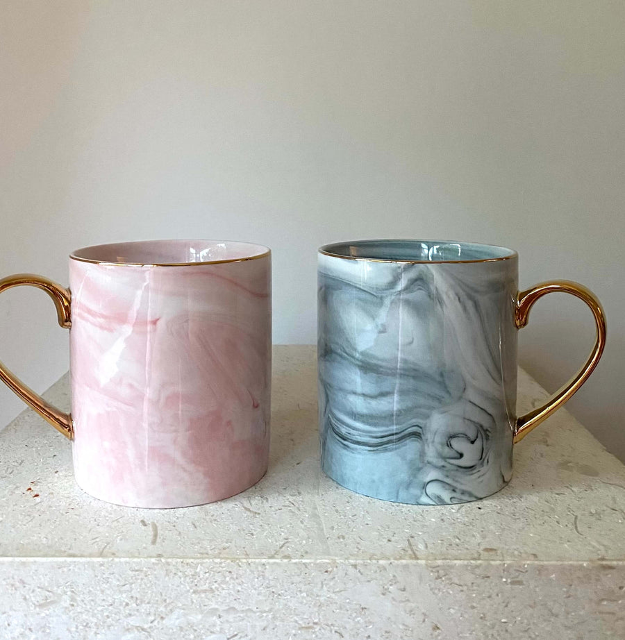 grey marble mug