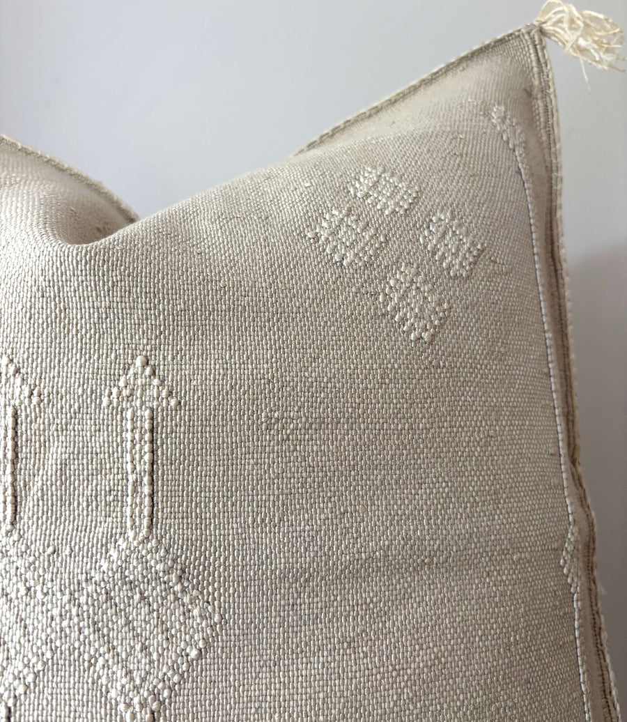 Grey cactus silk cushion