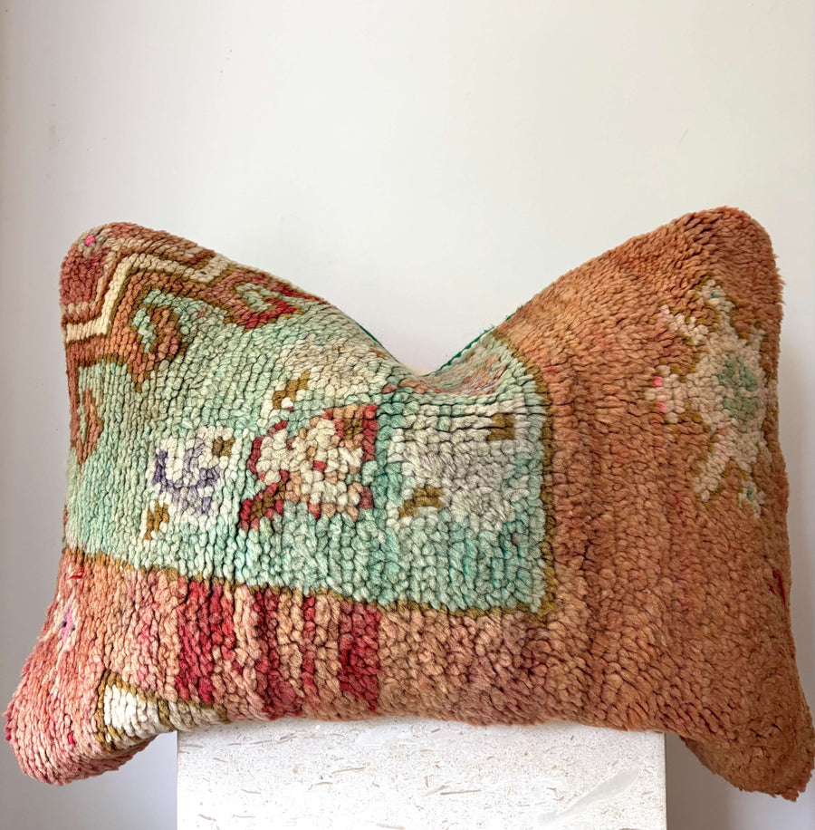 Moroccan cactus silk cushion