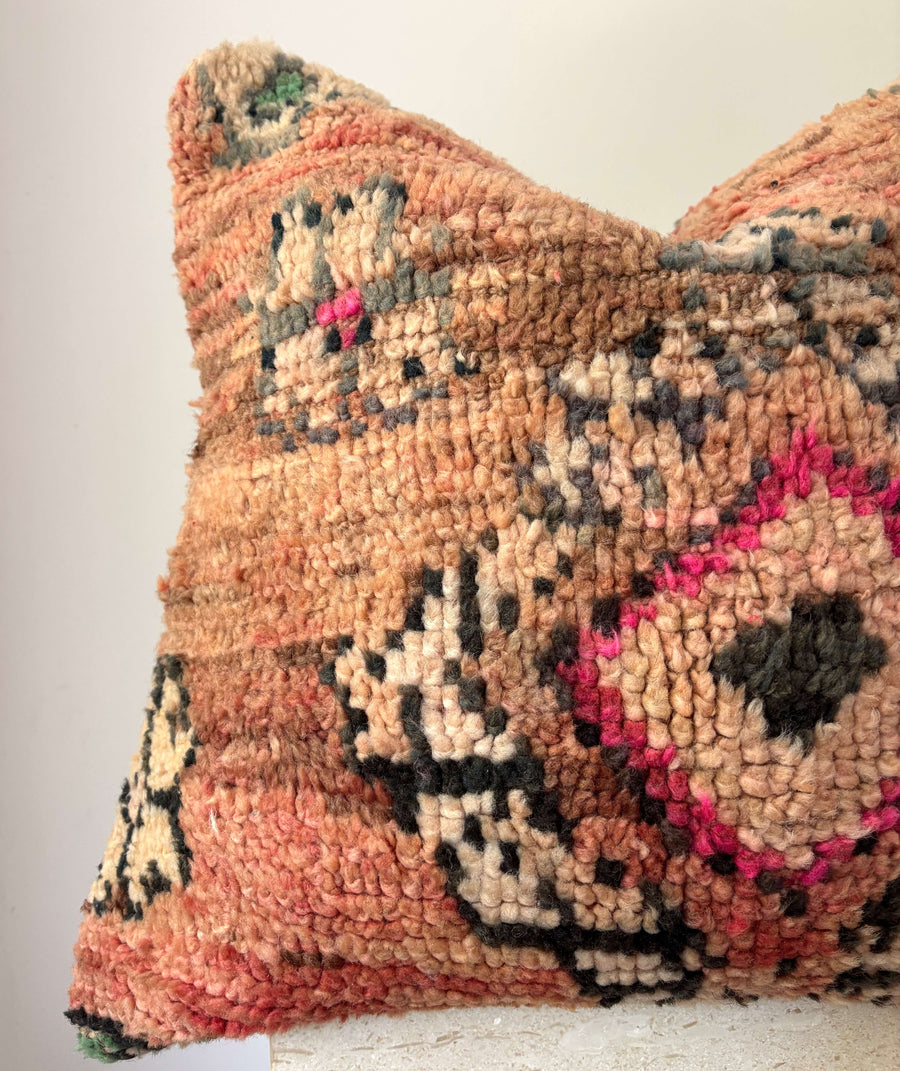 Moroccan cactus silk cushion