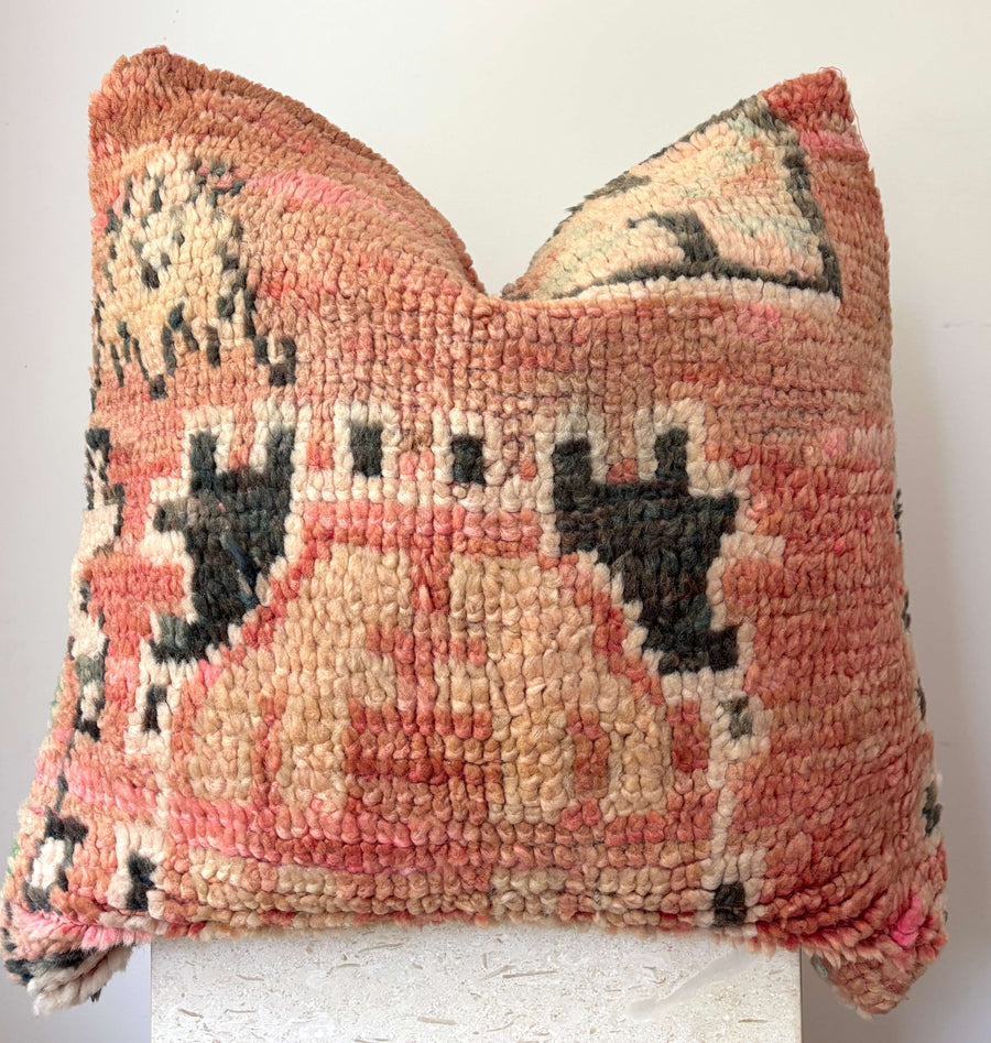 Moroccan cactus silk cushion