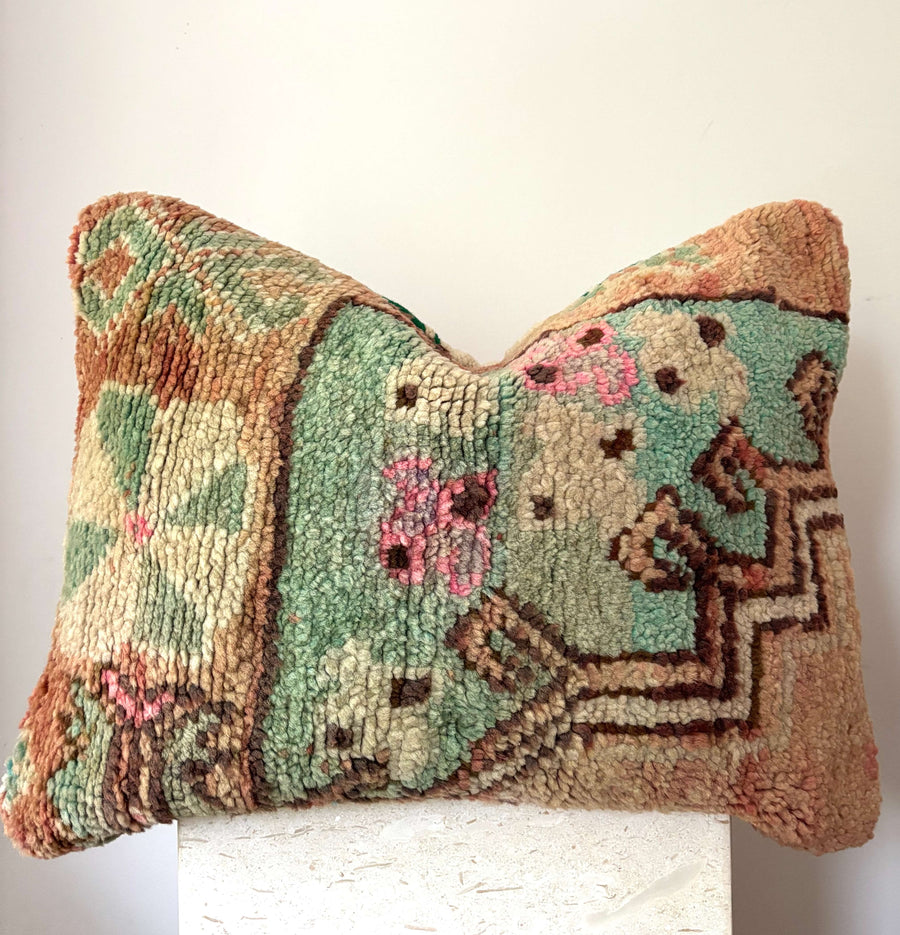 Moroccan cactus silk cushion