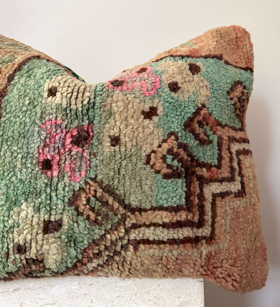 Moroccan cactus silk cushion