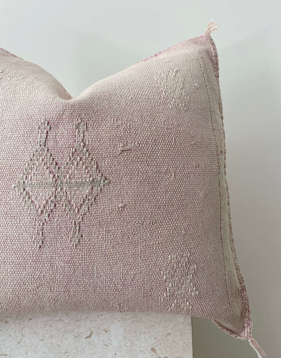 pink Moroccan cactus silk cushion
