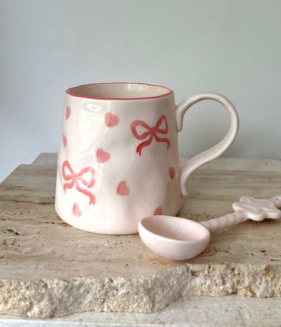 Sweetheart Bow Mug | Pink | Pre Order