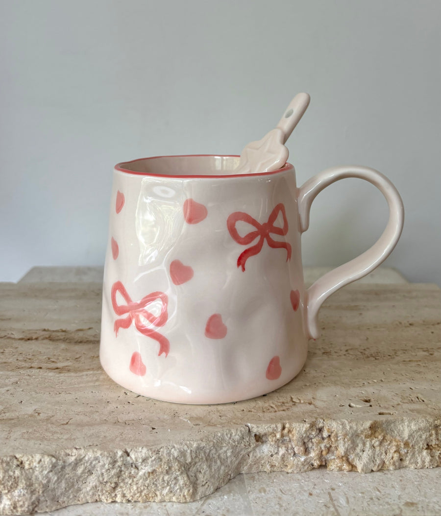 Sweetheart Bow Mug | Pink | Pre Order