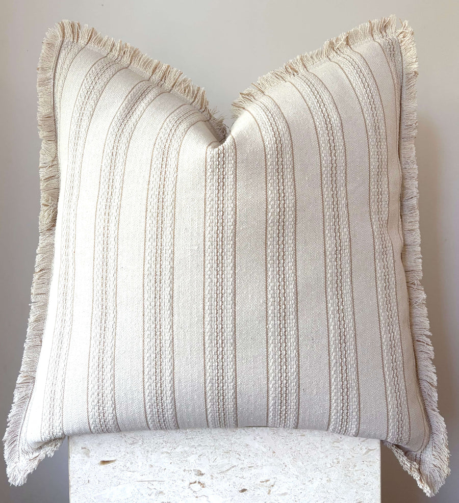 Riley sand striped cushion