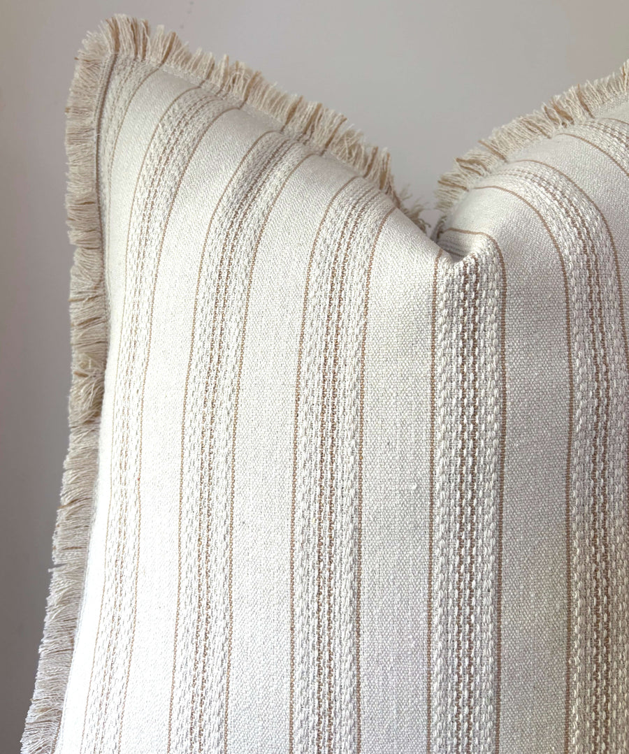 Riley sand striped cushion