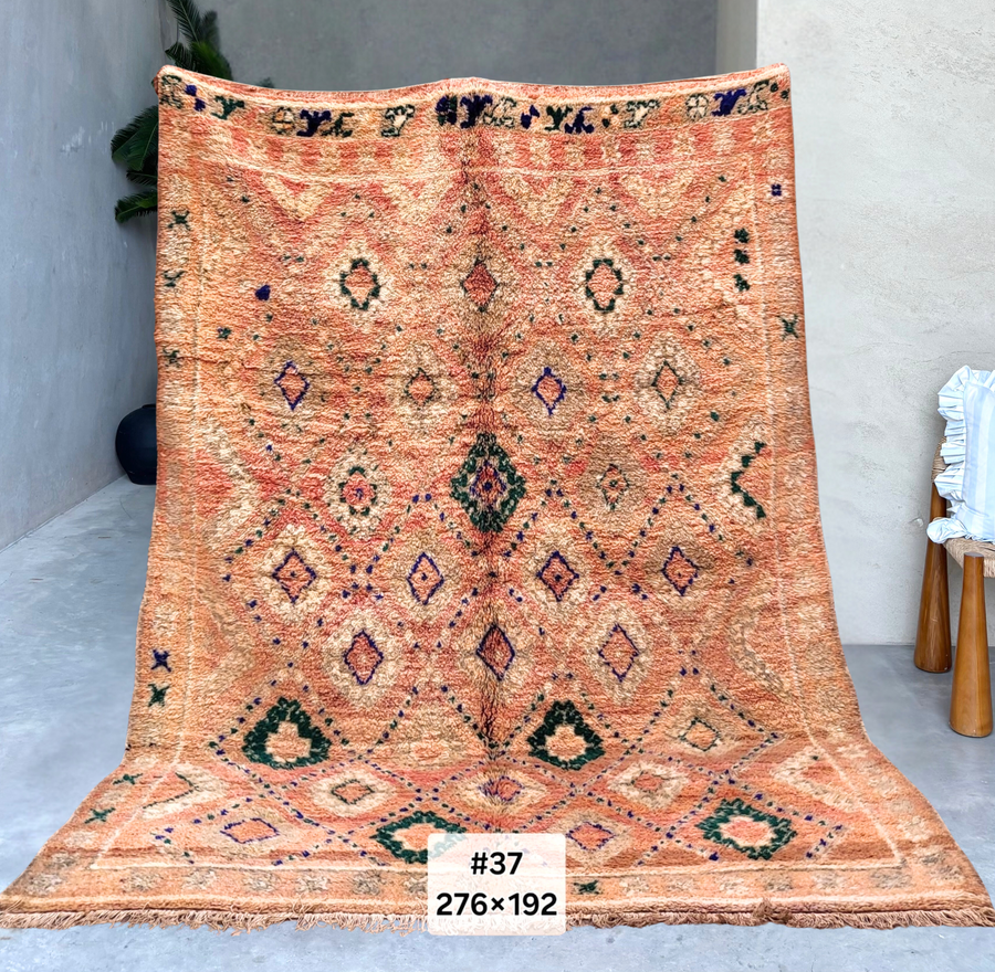 Peach & Navy | vintage rug