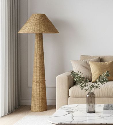 Ubud Seagrass Floor Lamp