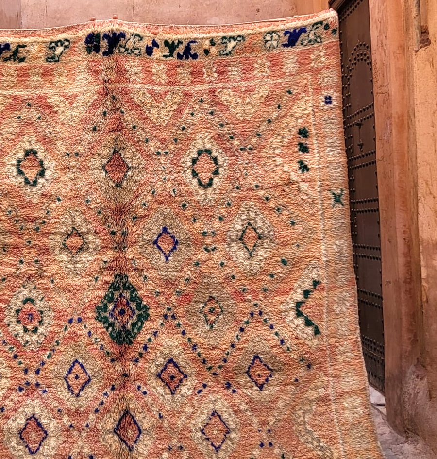 Peach & Navy | vintage rug