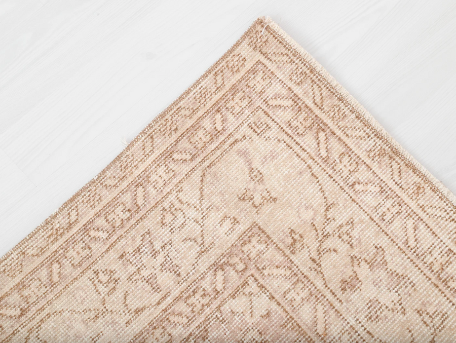 Large Blush & Beige vintage rug