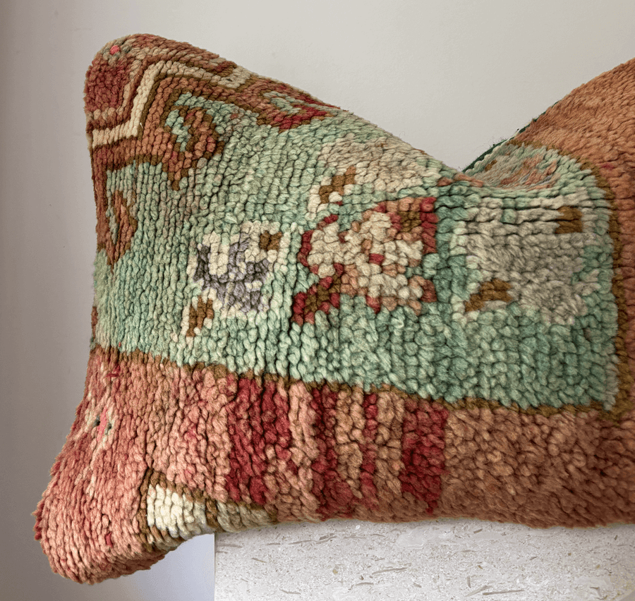 Moroccan cactus silk cushion