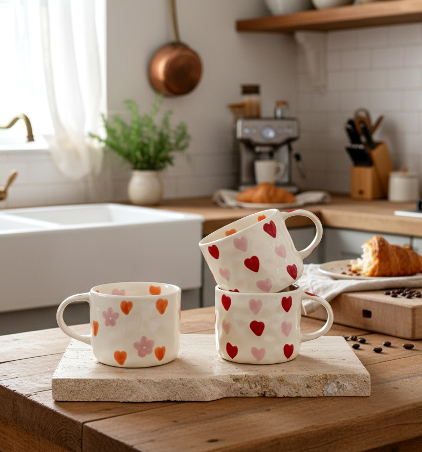 Tazas de café pintadas a mano | Hacer un pedido