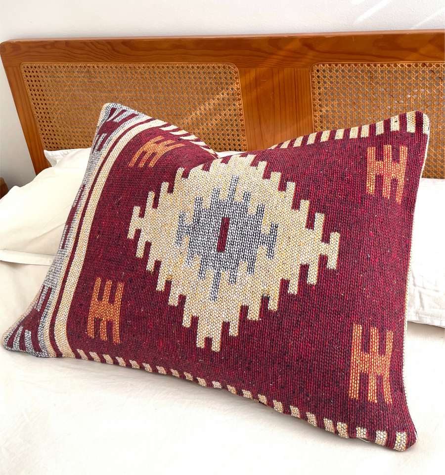 Burgundy | Kilim cushion