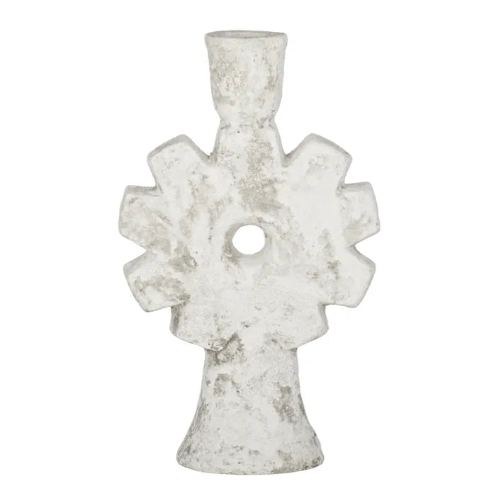 Capua Ceramic Candleholder 18x30cm Wht