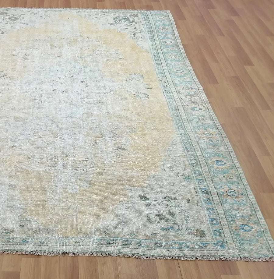 Sun-kissed Turkish vintage rug