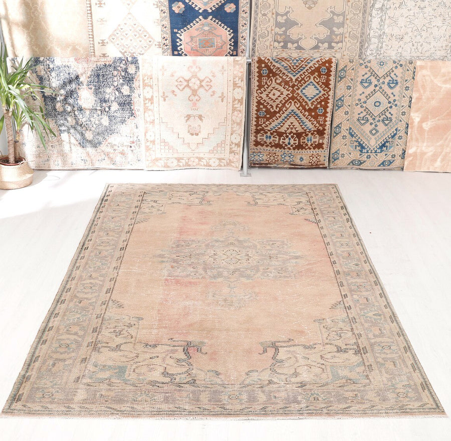 Desert Peach Anatolian vintage rug