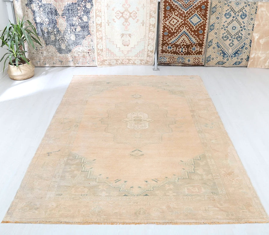 Turkish Peach vintage rug