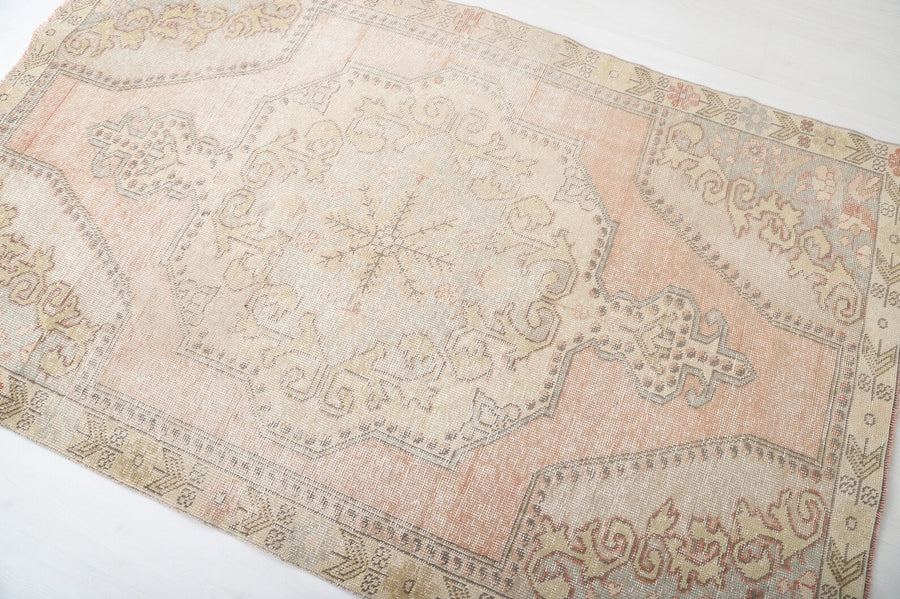 Vintage Pink Turkish vintage rug