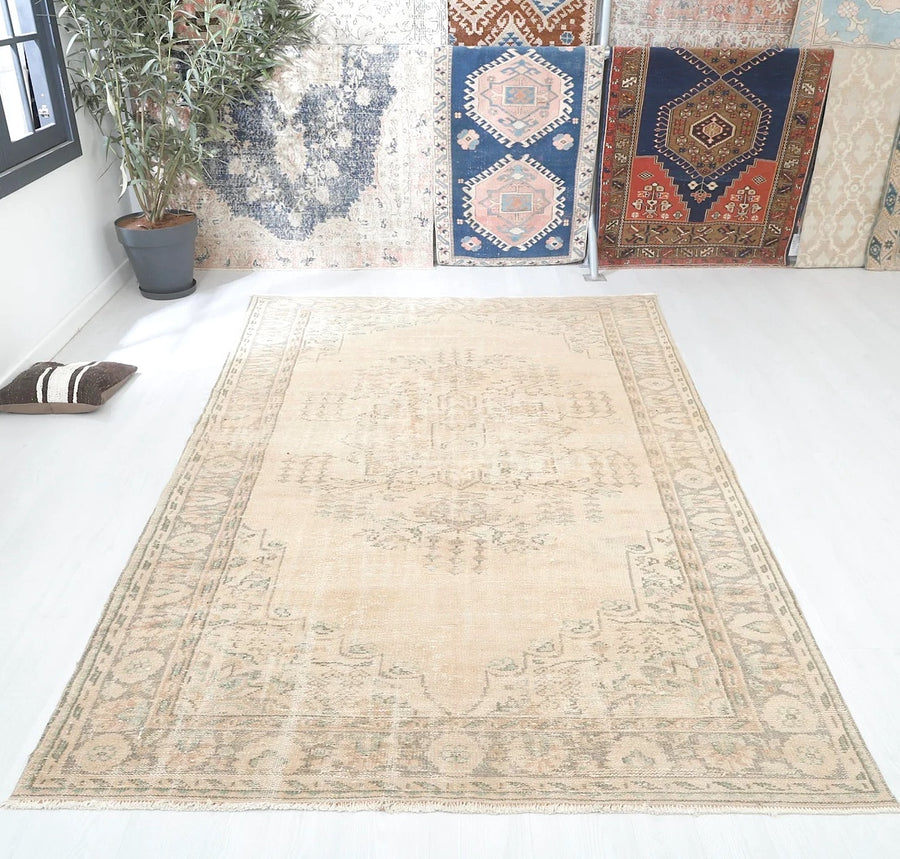 Turkish Peach vintage rug