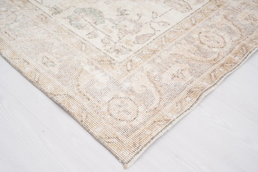 Muted Pastels Turkish vintage rug