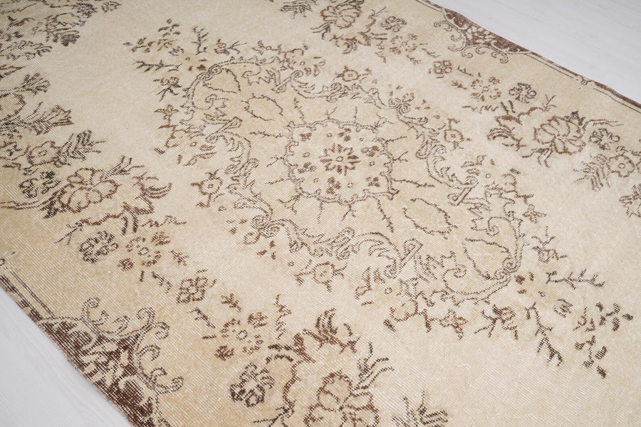 Coffee & Beige vintage rug