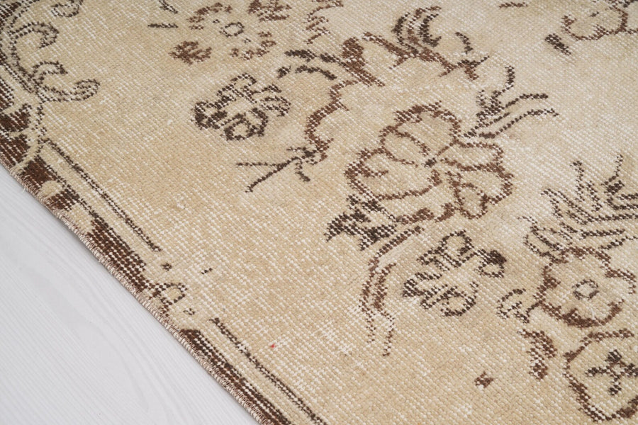 Coffee & Beige vintage rug