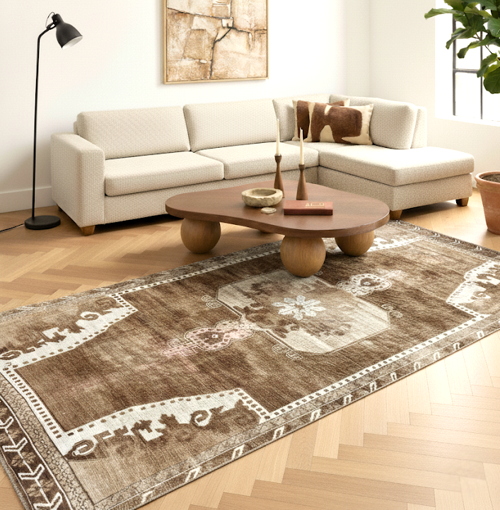 Oushak vintage rug | Earth